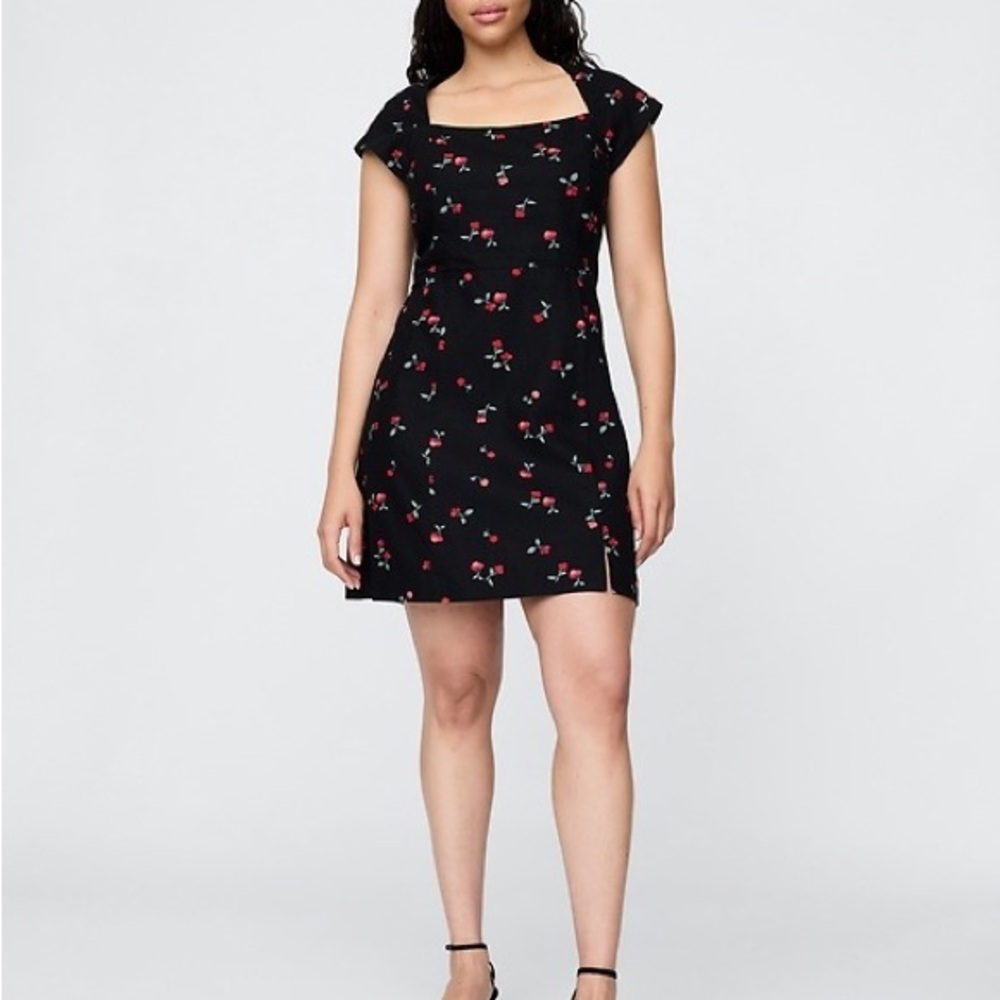 GAP Black Mini Dress with Cherry 🍒 Print